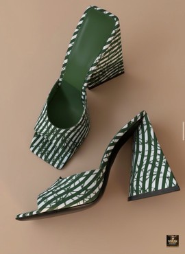 Custom Ankara Statement Mule Heels