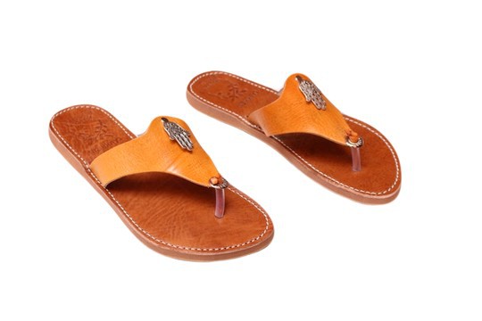 Sandale de plage en vrai cuir pour Femme