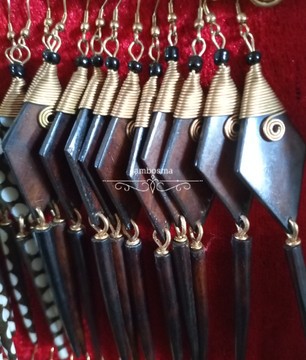 African brass earrings, brass jewelry