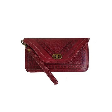 Original leather wallet Red