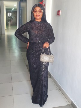 Arusha Luxe Stretch Ruched Long Dress for Weddings/Special occasions