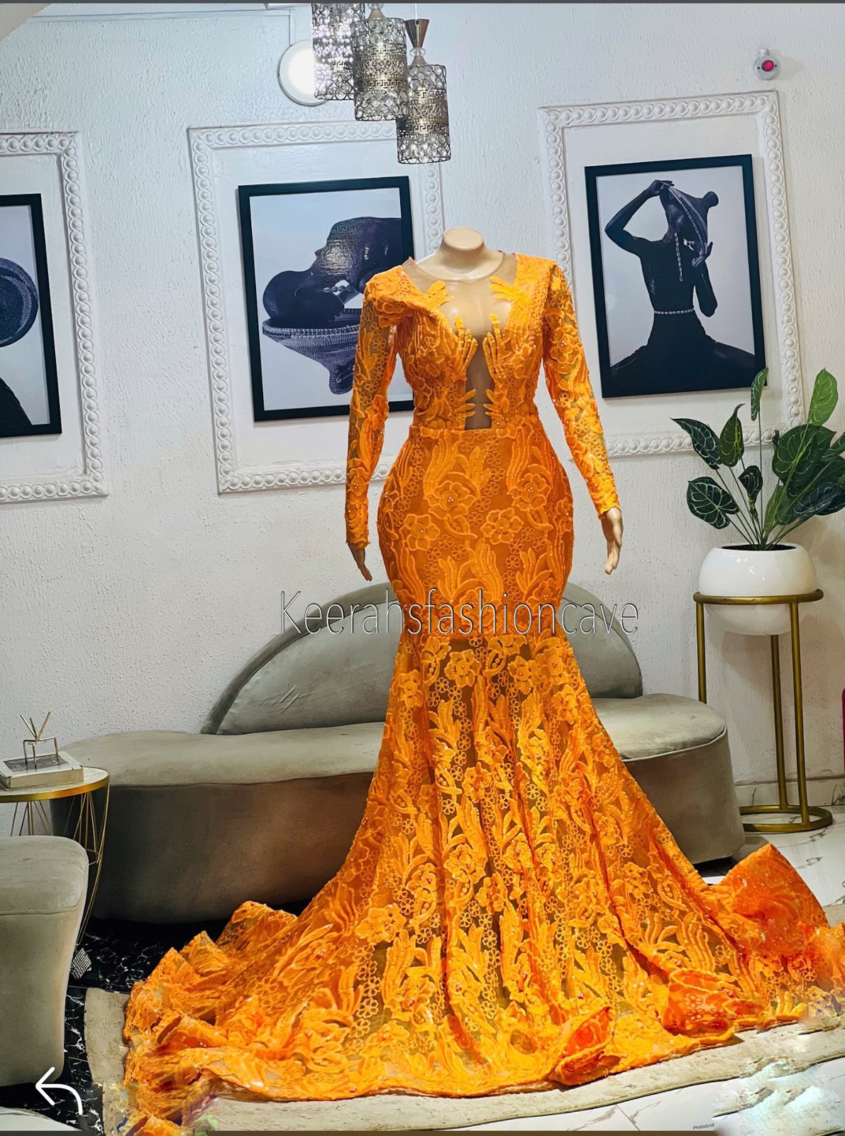 slim fit dress slacks Gold Appliques Orange Feathers Sequin Mermaid Long Prom Dresses