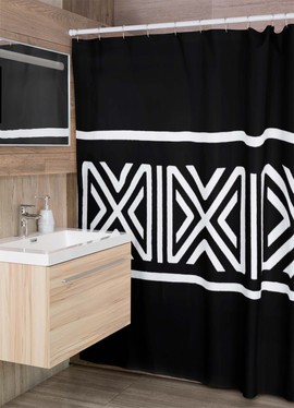 Cultural Unique Bath Mat White and Black Bathroom Rug (LARGER SIZES AVAILABLE)