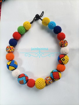 Beaded ball choker necklace, African necklace, women necklace, choker necklace