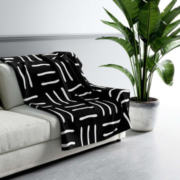 Traditional African Blanket Tribal Black and White Print (MORE SIZES AVAILABLE)