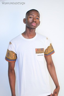 Wax t-shirt in dashiki