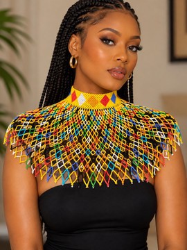 Collier en perles zouloues pour femme