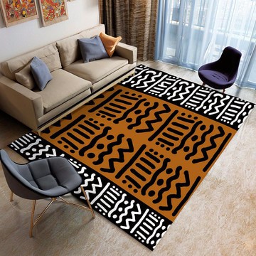Indoor African Print Rug Kuba Carpet (LARGER SIZES AVAILABLE)