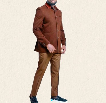 Safari Men african suit kaftan Tenue africaine, veste de costume homme deux pièces