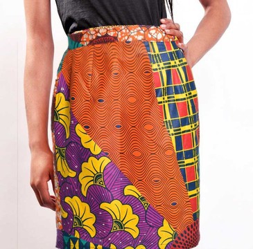 jupe ankara, jupe crayon imprimé africain