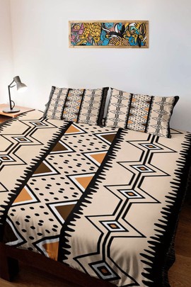 Mud Cloth African Themed Bedding Set Duvet and Pillow Covers (MORE SIZES AVAILABLE)
