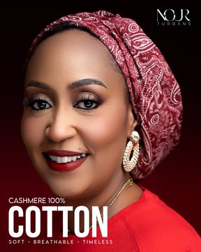 Burgundy Cashmere pattern turban - 100% cotton