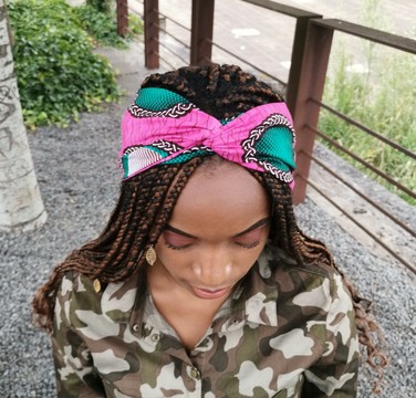 Pink wax headband
