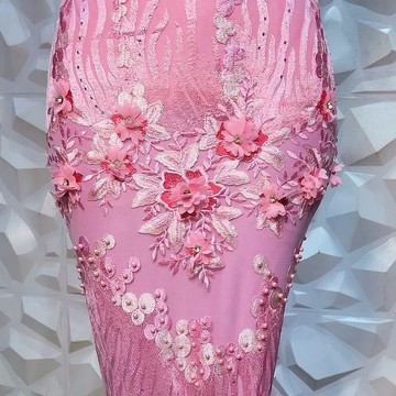 Pink Lace fabric for women, women lace fabric (5 yards )