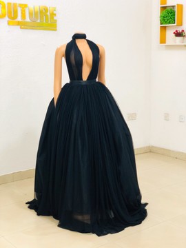 Black infinity  wedding prom dress, African clothing for women