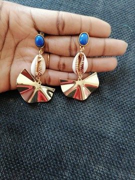 Earrings / African gold earing "butterfly"