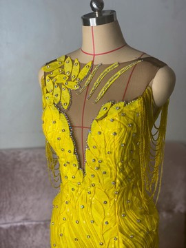 Yellow short dress