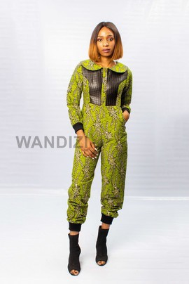 African Print Jumpsuit with Jogger bands, Ankara Jumpsuit, Jumpsuit, Womens Clothing