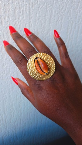 Bague en Bronze et Cauris