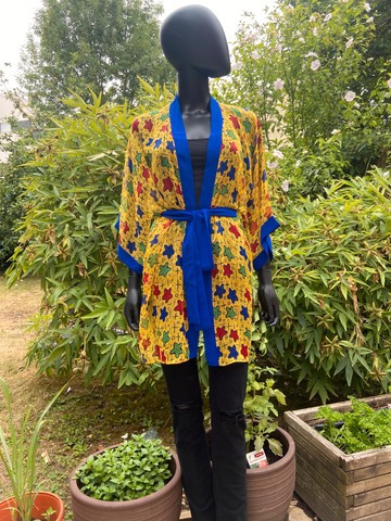 Flowing Kimono Printed in Chiffon