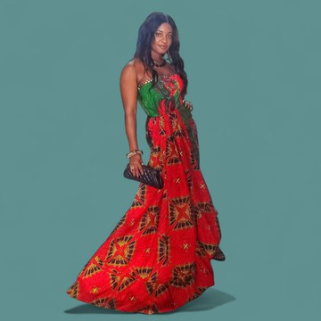 Naza African Woman Belle Of The Ball Dress For Weddings/Special Occasions/Plus Size