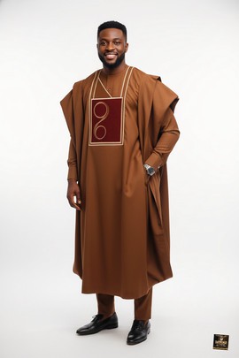 Brown Agbada set
