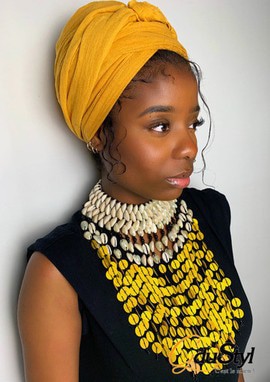 "Linguére Pokou" shell necklace GM