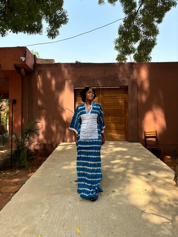 Boubou Carré bleu