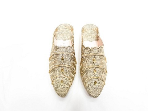 Babouche en cuir véritable authentique