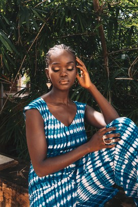 Combinaison Neïma en tissu mauritanien
