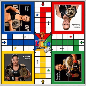 Ludo Jeu Fait Main impression personnalisée Championnes UFC femmes