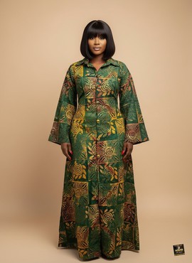 Flora Adire Shirtdress
