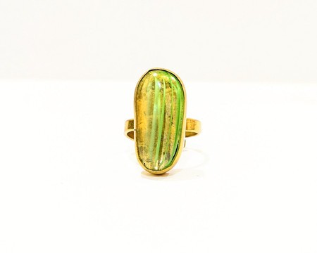 Brass Ring (Oval Glass) - 013