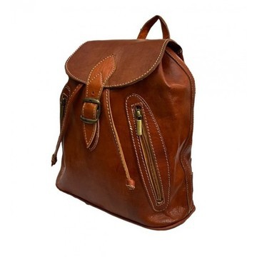100% handmade high quality genuine leather backpack.