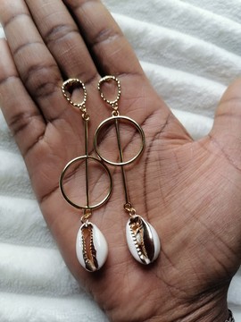 Earrings / African gold earing "adja"
