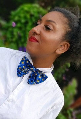 Glitter blue wax pap bow