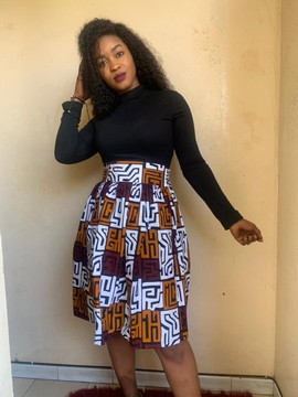 Mid-length wax skirt