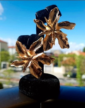 Gold color "flower" earrings