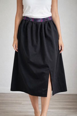 Semi-long flared skirt "Wedding flower"