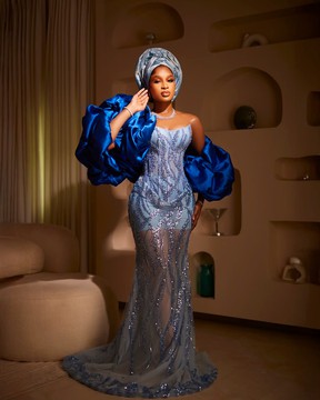 Luxury Mermaid Prom Dress, African Bridesmaids dresses, Women's Fashion Clothing