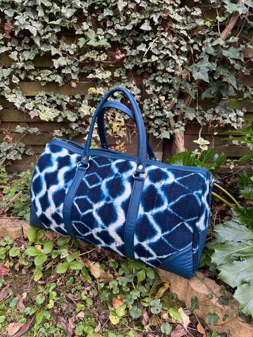 Sac de voyage Cuir &amp; « Bogolan »