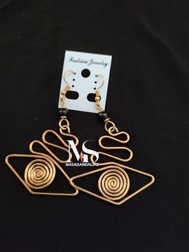 Brass earrings , brass and bone earrings , Wholesale brass earrings