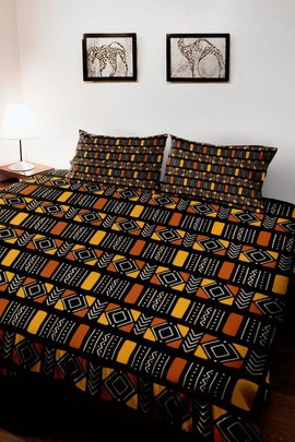Bogolan African Style Bedding Sets Duvet and Pillow Covers (MORE SIZES AVAILABLE)