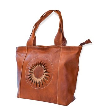 sac à bandoulière vrai cuir Marron