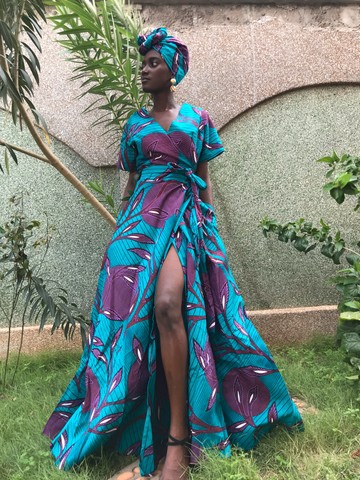 Groto wrap dress on the coast