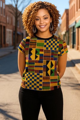 T-shirts en imprimé africain Kente – La culture alliée au confort