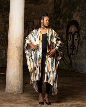 Kimono fluide « Nude Queen »