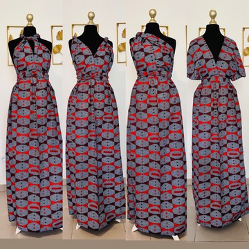 Infinity dress in wax - multi dress - long dress in wax - summer dress - bridesmaid dress
