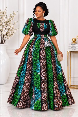 Robe maxi africaine pour femme, robe kaftan Mia de luxe, robe de mariage/pour les occasions spéciales