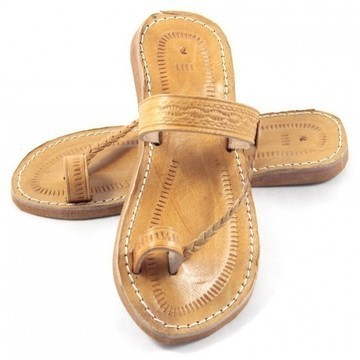 BIG SALE! Genuine Leather Flip-flop with Engraved Patterns Handmade in Morocco